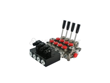 8177 hydraulicky monoblokovy rozvadec 4 sekcni 60l min
