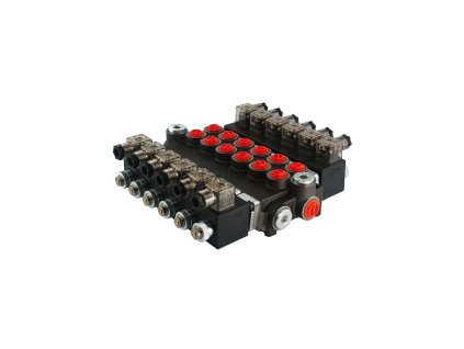 8237 hydraulicky monoblokovy rozvadec 6 sekcni 40l