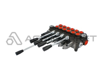 Hydraulický monoblokový rozvaděč 6 sekční 80L