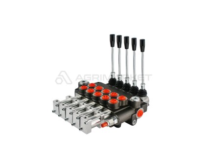 8285 hydraulicky monoblokovy rozvadec 5 sekcni 80l
