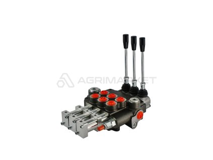8297 hydraulicky monoblokovy rozvadec 3 sekcni 80l