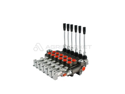 8309 hydraulicky monoblokovy rozvadec 6 sekcni 80l