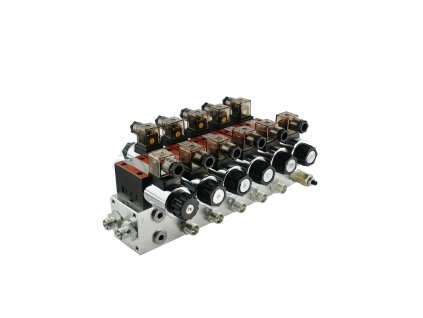 8327 hydraulicky rozvadec cetop 3 ng6 5 sekcni 60l