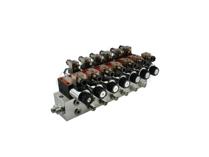 8357 hydraulicky rozvadec cetop 3 ng6 6 sekcni 60l 230v