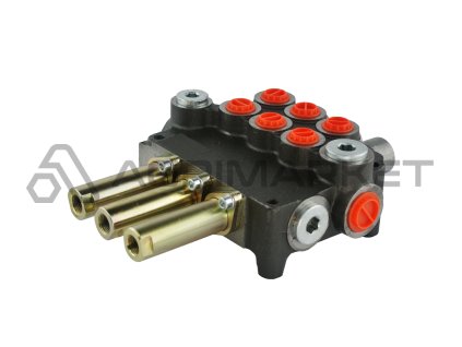 Hydraulický monoblokový rozvaděč 3 sekční 80L