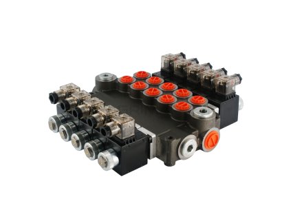 8570 hydraulicky monoblokovy rozvadec 5 sekcni 80l