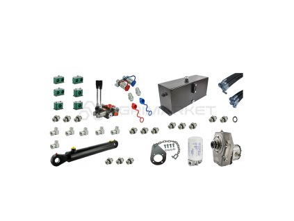 8672 kompletni hydraulicka sada pro ovladani celniho nakladace na traktorech zetor 5211 7211