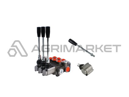 Hydraulický monoblokový rozvaděč 3 sekční 40L