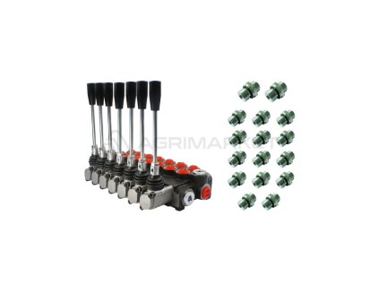 8816 hydraulicky monoblokovy rozvadec 7 sekcni 40l