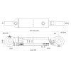21041 dvojcinny hydraulicky valec delka 593mm zdvih 250mm cj2f 80 36 250