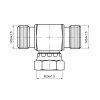 Hydraulický T-konektor Typ: BAB Všechny závity M24x1.5