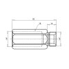 Tělo typu AB pro závity pojistného ventilu VUBA: 1/4" max. tlak: 350 bar
