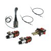 4sekce hydraulick  sada 80L/min: Joystick 2 tlačítka + 2x Kabel 2m + 2sek. rozvaděč 80L s jednou plovoucí sekce + 2x Solenoidově ventil