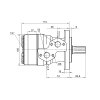 Hydraulický motor BMR absorpce: 200 cm3/otáčky: 300 ot./min s 6-ti frézovací hřídelí