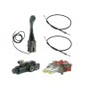 Hydraulick  sada 3sekce joystick 1 tlačítko + 2x kabel 2m + 2s rozvaděč 120l + elektromagnetickě ventil 6/2 pro třetí sekce (drap k, krokoděl)