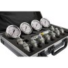 Sada diagnostické sady pro měření hydraulického tlaku, servisní kufřík, 4 analogové manometry, 11 hrotů, 85050003