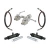 Hydraulická sada pro rozmetadlo hnojiv Brzeg. Dva pohony + dvě vratné pružiny + dva 2/2 kulové ventily + rychlospojka M36x1,5 šroubovák + dva 1500mm kabely