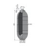 34142 3 hydroakumulator hydropneumaticky akumulator acs 2 5 kapacita 2 5l maximalni tlak 330bar