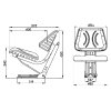 34763 univerzalni odpruzene sedadlo pro traktor mf255 a dalsi traktory se sikmou podlahou