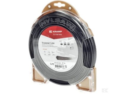 zaci struna nylsaw 3 mm 37 m ctyrhranna cerna kramp