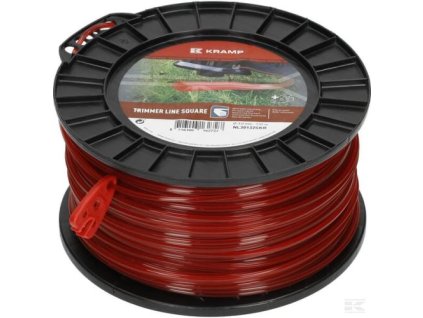 zaci struna 3mm 132m ctyrhranna cervena kramp