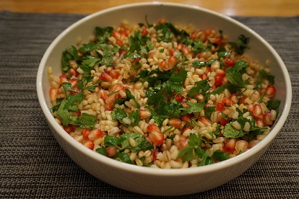 Recept: Petrželkový (super)salát s granátovým jablkem