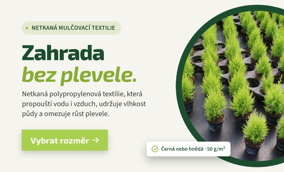 Netkaná mulčovací textilie JUTABOND – zahrada bez plevele