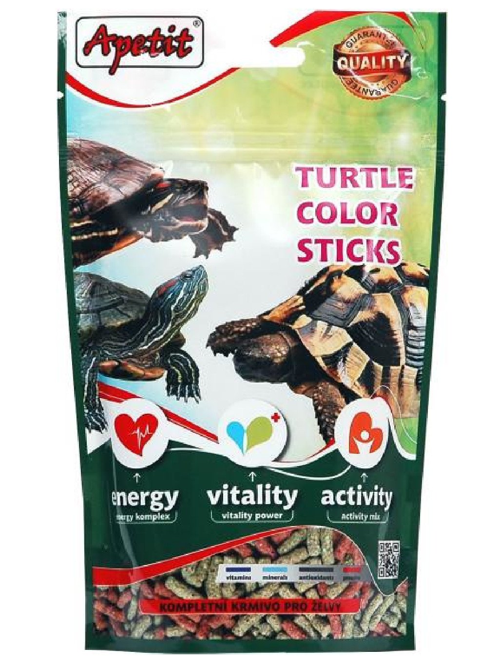 APETIT Turtle Color Sticks Krmivo pre korytnačky 120g