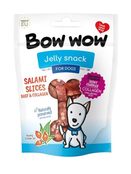 BOW WOW Salámové kolieska 80g