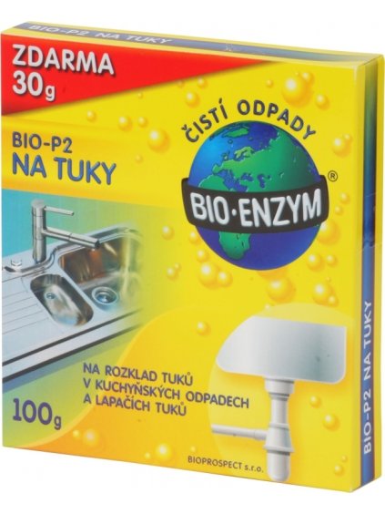 Bio-Enzým Bio-P2 k rozkladu tukov v odpadových systémoch 100 g