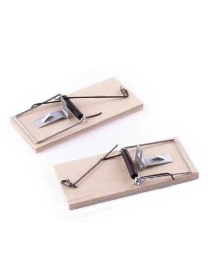 Pasca na myši, klepec drevený 2ks