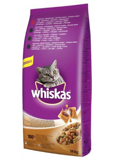 WHISKAS Granule s kuracím mäsom 14kg