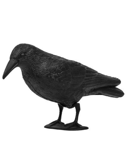 BRADAS Plašič vtákov havran sediaci 41 cm PVC