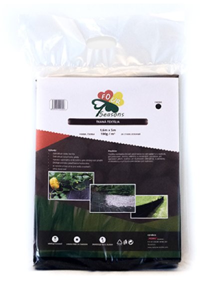 Tkaná textília čierna 100g m², 1,6x5m1
