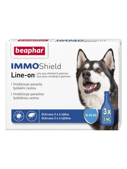 BEAPHAR Immo Shield Line on pre psy stredných plemien 15 30 kg, 3x3ml