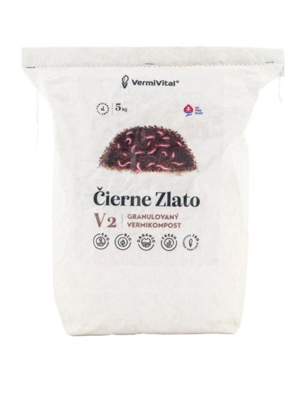 cierne zlato granulovany vermikompost 5kg