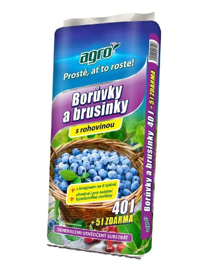 AGRO Substrát na čučoriedky a brusnice 40l + 5l zdarma