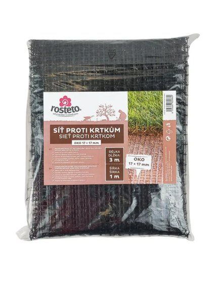 ROSTETO Sieť proti krtkom čierna 3x1m