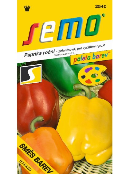Paprika zeleninová sladká 'Zmes farieb F1' 15 semien