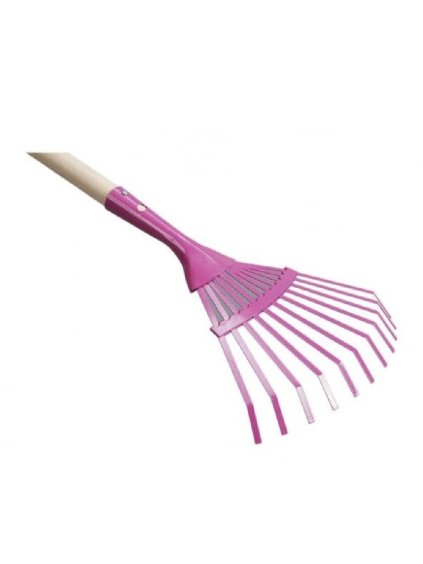 ROSTETO Detské hrable na lístie kovové s násadou 75 cm