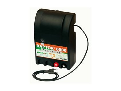Elektrický ohradník RAPTOR+ 6000 - optická kontrola napětí 1-6 kV (určen pro skot, ovce, koně, divokou zvěř)