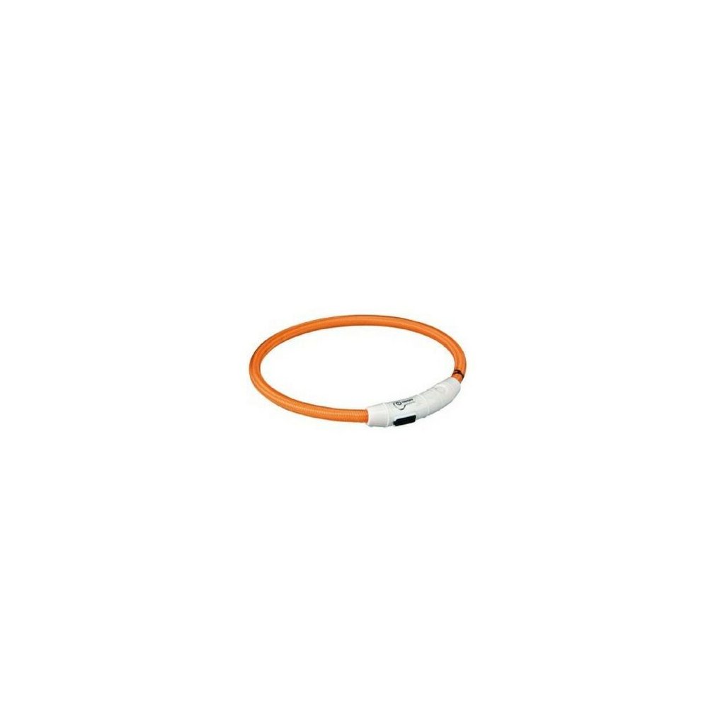 Trixie Svítící kroužek USB na krk Oranžový 7 mm délka XS-S 35 cm