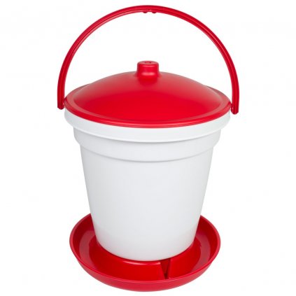 Červená automaciká kbelíková napáječka 18 l