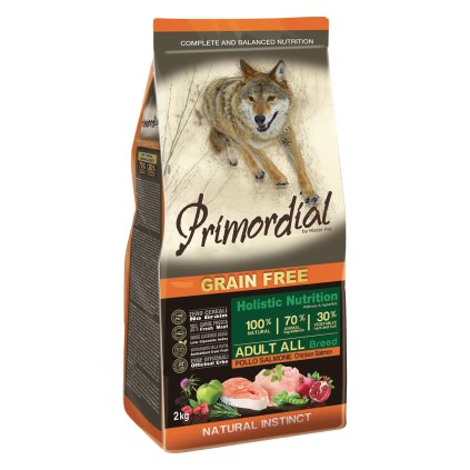 Primordial Grain Free Dog Adult Chicken/Salmon 2 kg