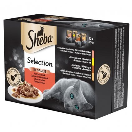 Sheba Selection in Sauce 12 x 85g kaps.šťavnatý výběr