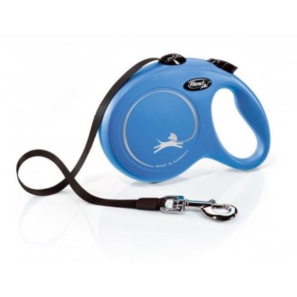 Flexi New Classic M 5 m do 25 kg modrá/pásek