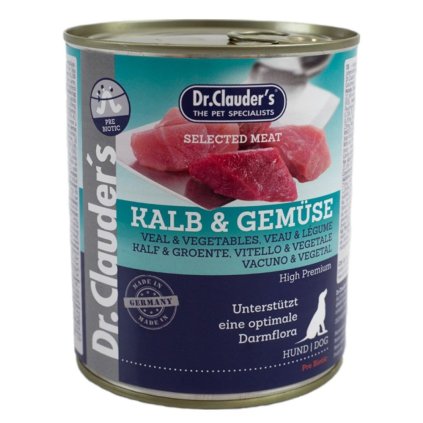 Dr.Clauder´s Kalb & Gemüse (telecí se zeleninou) dog 800 g