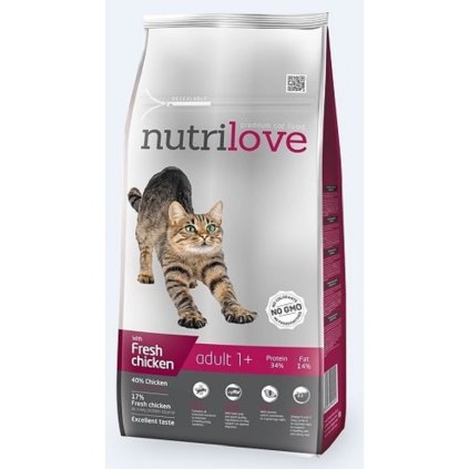 Nutrilove 8 kg Adult s čerstvým kuřecím cat