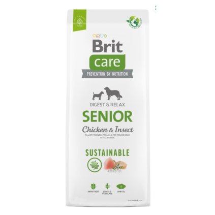 Brit Care 1kg Senior Sustainable Chicken & Insect dog