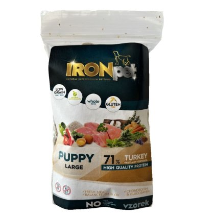 0030105 vzorek ironpet dog puppy large turkey krocan 70 g 1170